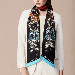BVLGARI x Mary Katrantzou Butterfly Silk Scarf Limited Edition Collector Piece